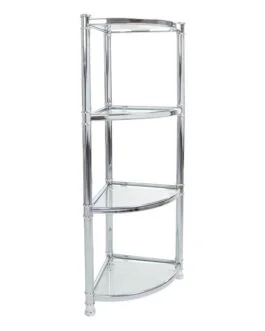 GLASS SHELF 4 TIER CORNER